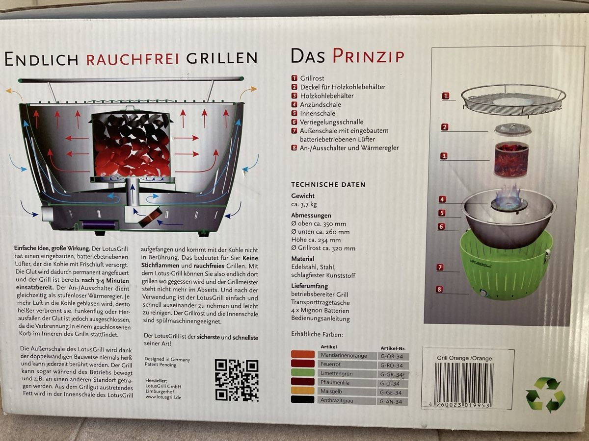 Griglie: LOTUSGRILL Holzkohlegrill – Usato da Clarens venduto da ViviSilvi7 3
