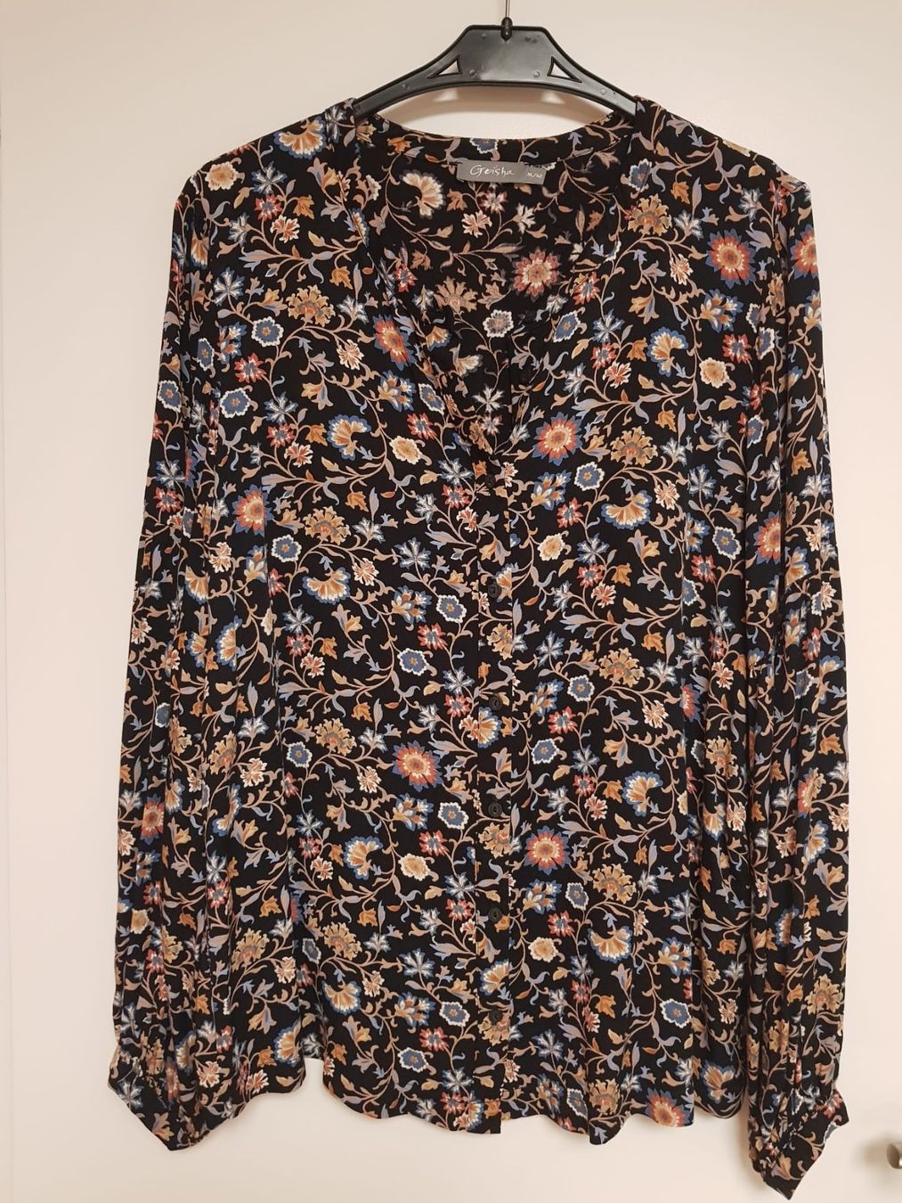 Camicette: Bluse schwarz gemustert Gr.XL – Usato da Schmerikon venduto da Speedy053
