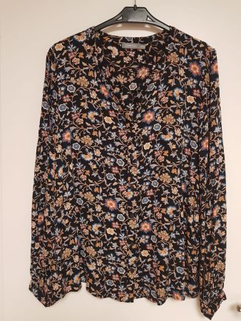 Bluse schwarz gemustert Gr.XL