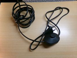 Anschlusskabel Tdlf 2x0,75mm2 mit Schalter ca.3,5m Kabel sw
