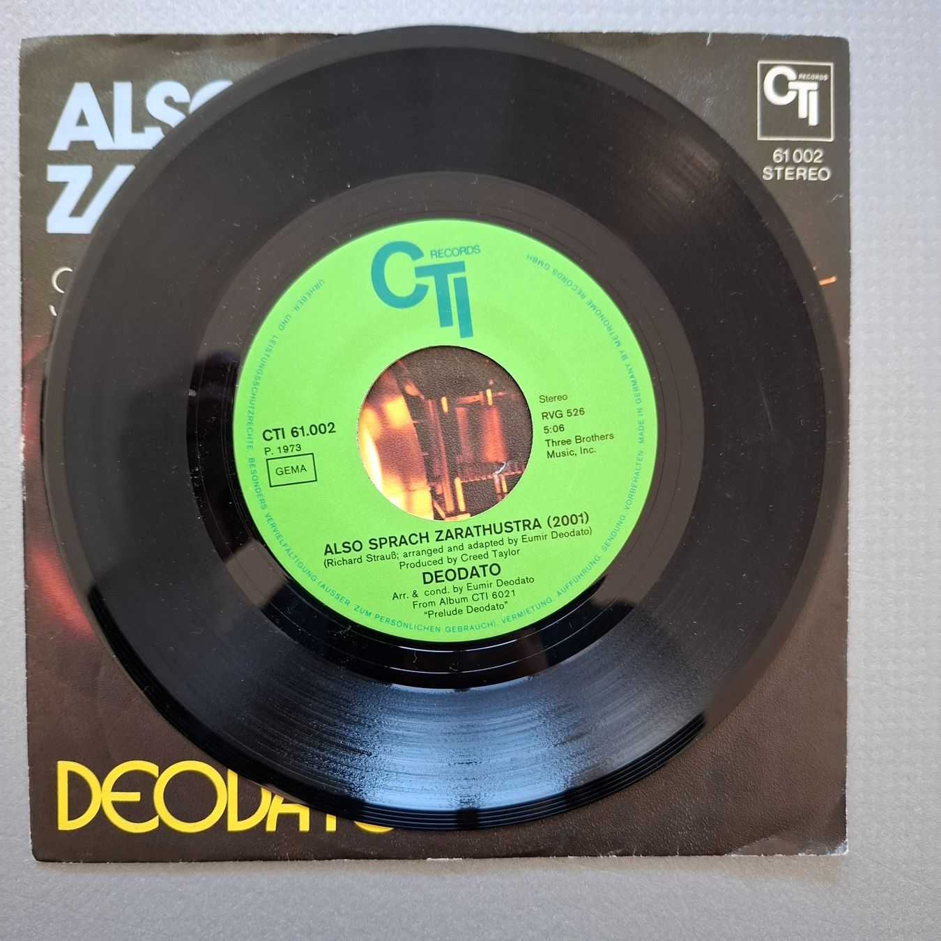 Dischi in vinile: Deodato - Also Sprach Zarathustra – Usato da Arbon venduto da pendulum 1