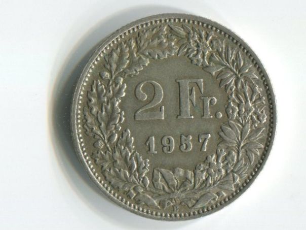 Tutti le monete: 2 Franken Münze 1957 – Usato da Rebstein venduto da bet_22rg