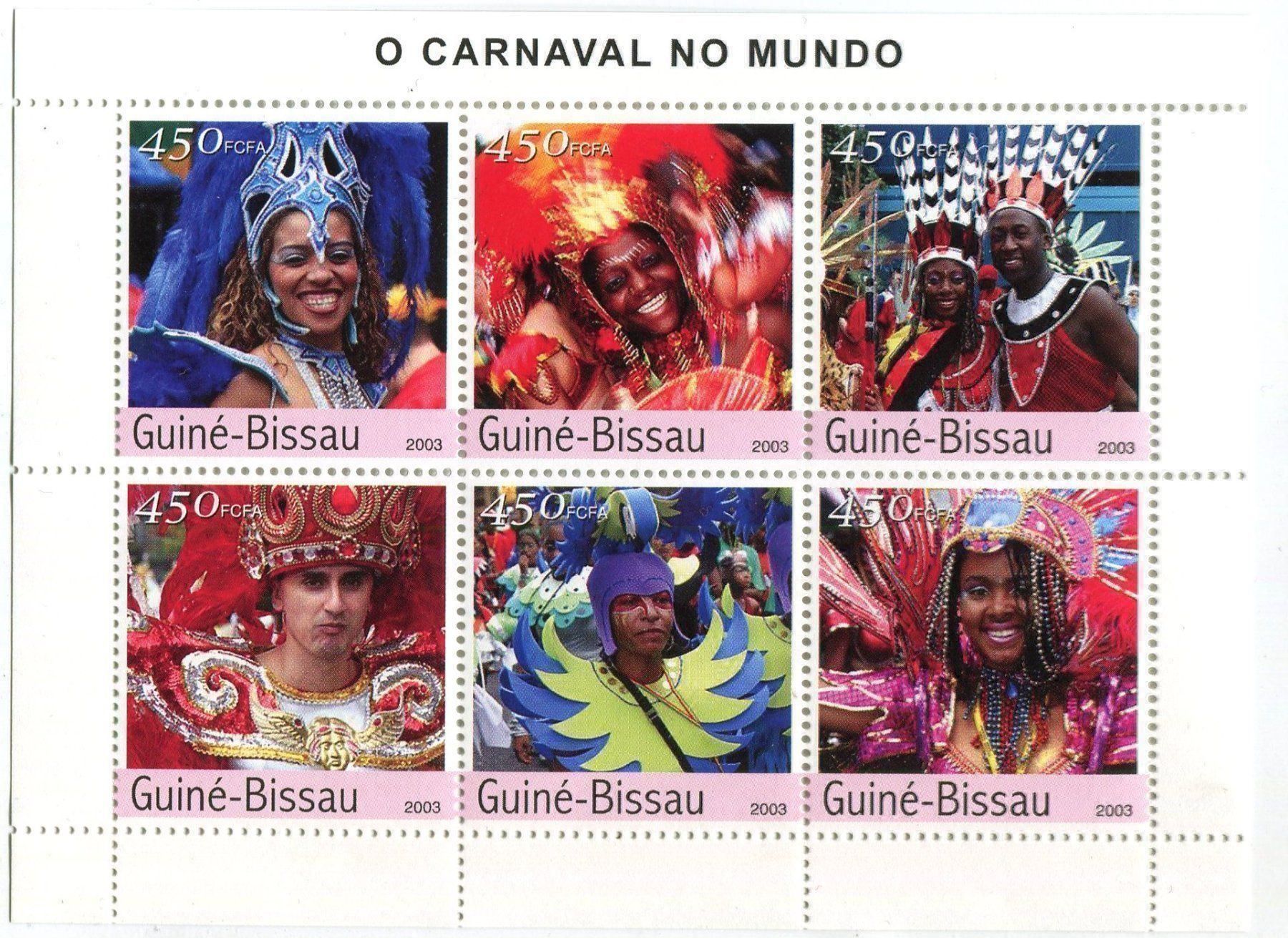 Alle Briefmarken: Block "Karneval". Guinea-Bissau. – Neu und originalverpackt aus Basel von Butsch5