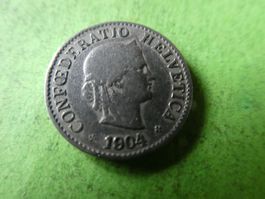 Schweiz 1904,  5 Rappen