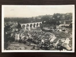 FRIBOURG La basse ville et le Pont de Zaehringen, 1926