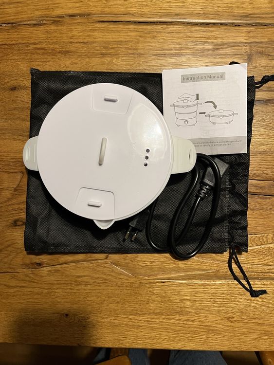 Inscrip Faltbarer Elektro Kochtopf 1L - Tragbarer Wasserkocher Aus Silikon Für Reisen & Camping