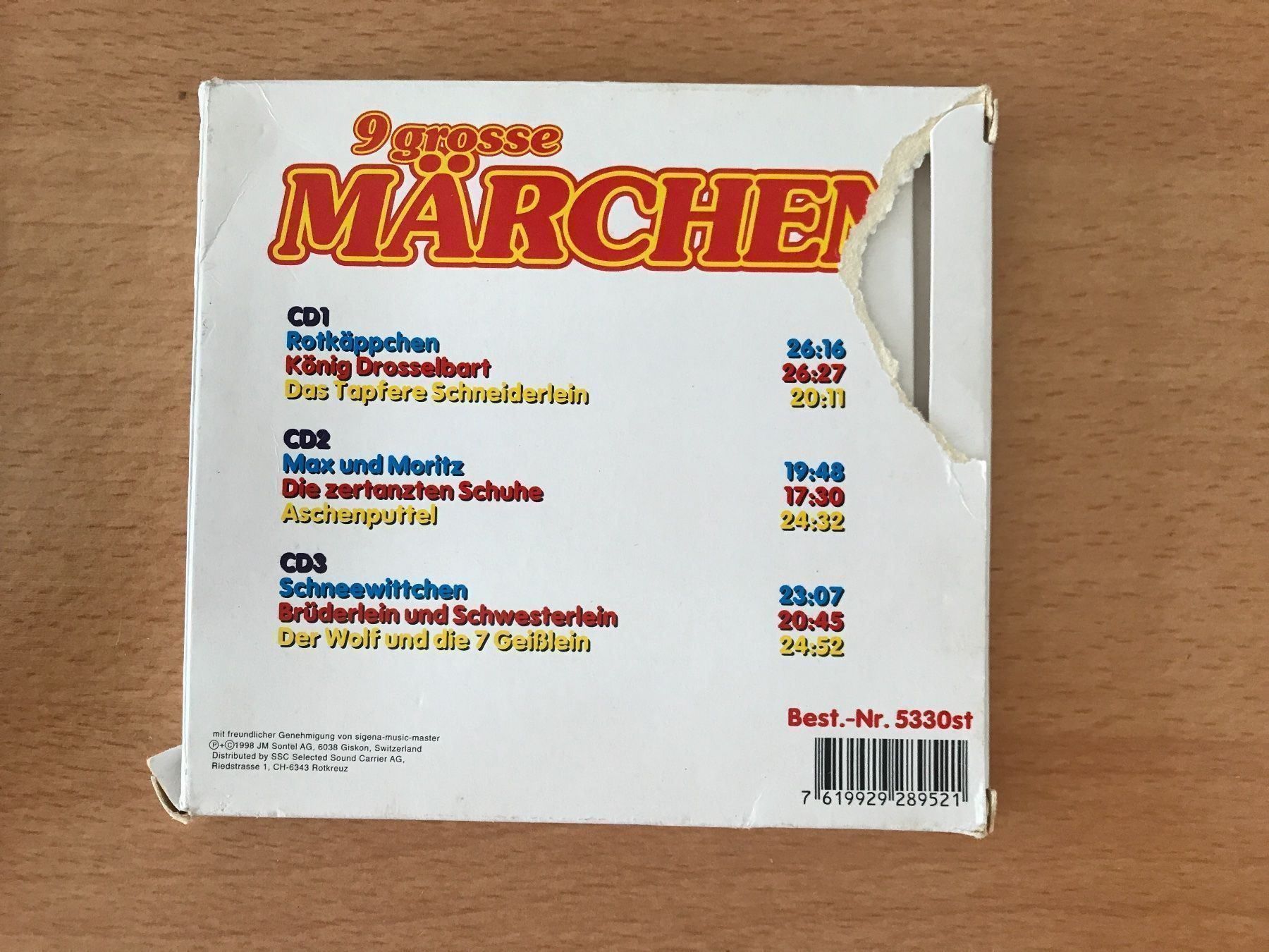CD: CD 9 grosse Märchen – Usato da subingen venduto da gibo11 1