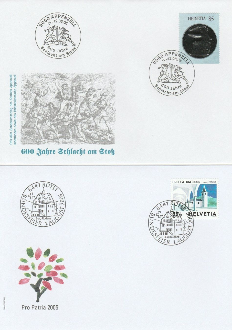 Tutti i francobolli: Sonderstempel 2005 - 14 verschiedene Belege – Usato da Eglisau venduto da vomdings 2