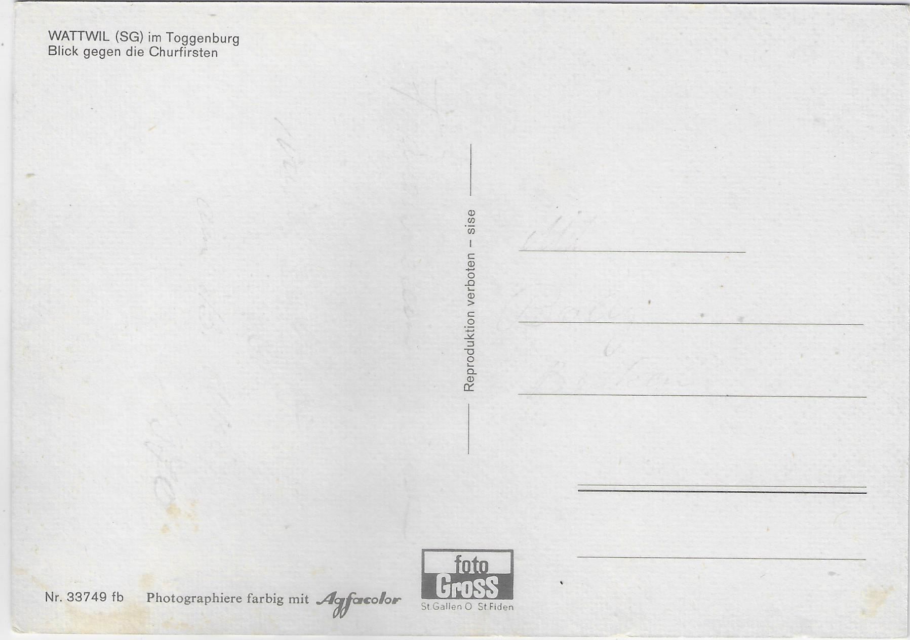 Cartoline postali: Wattwil - Generalansicht – Antico da Ettingen venduto da Kartenplanet 1