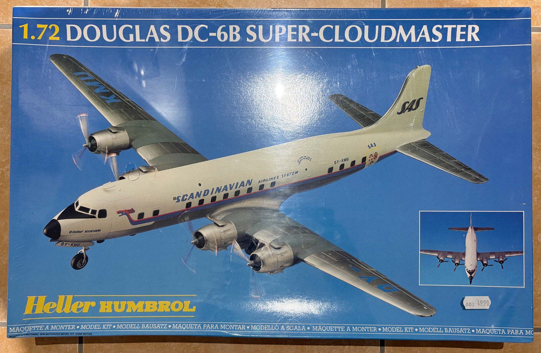 McDonnell Douglas Kit di modellismo & Modellini statici: Douglas DC-6B Super-Cloudmaster 1/72 – Nuovo e nell'imballaggio originale da Frick venduto da TOMAPO 2