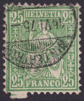 Nr.40.1.15, ABART "2 BLINDZÄHNE", mit Stempel von WINTERTHUR