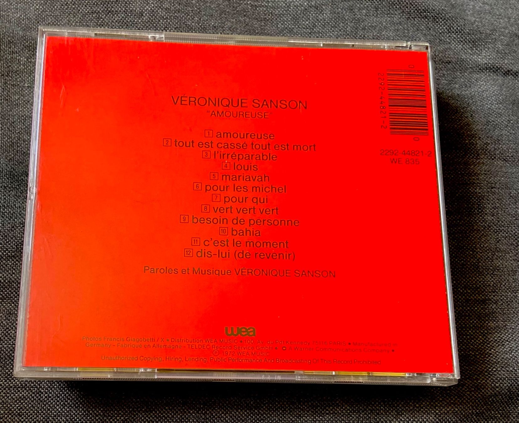 CD: Veronique Sanson CD AMOUREUSE (1972) – Usato da Luzern venduto da Lycka 1