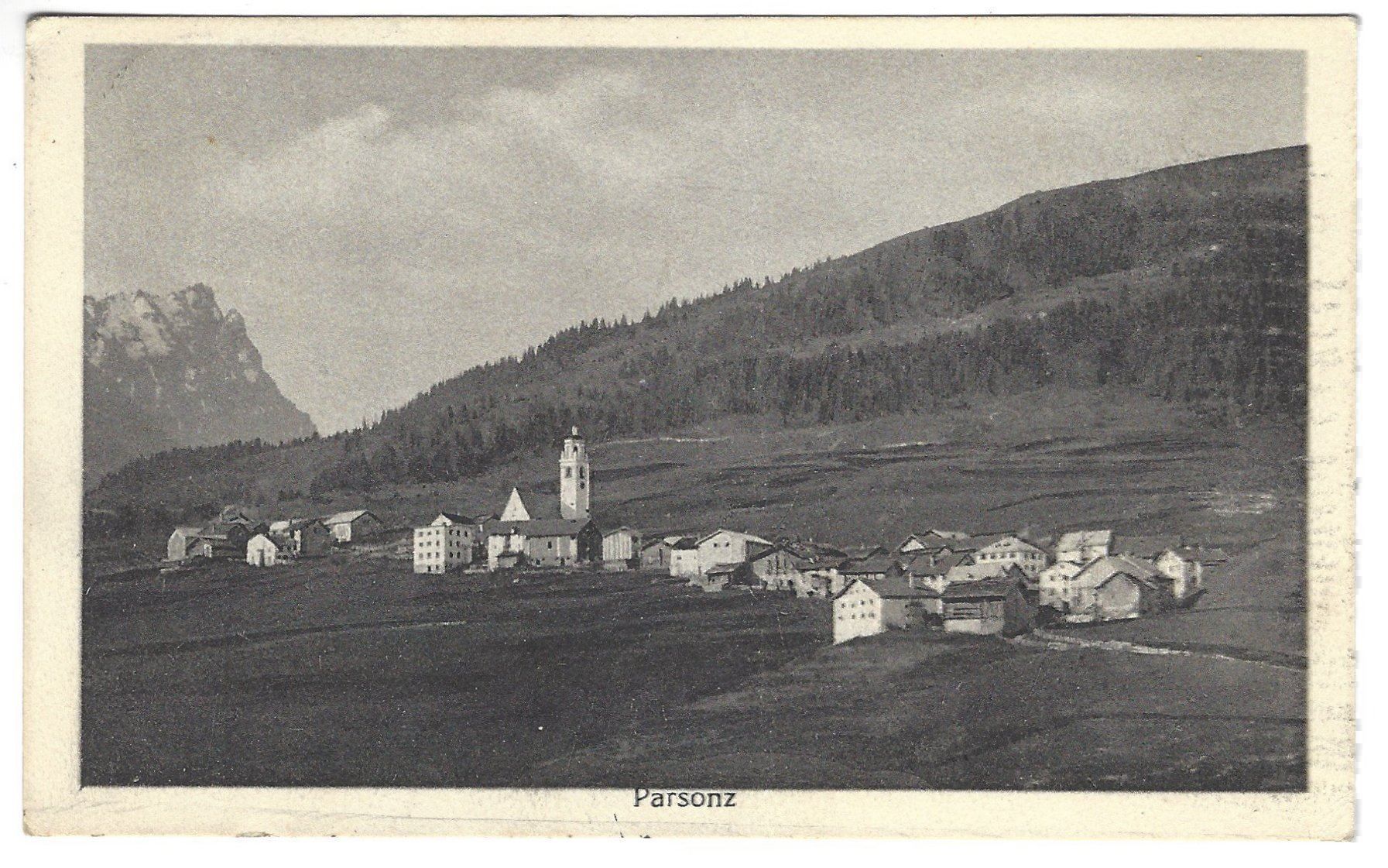 Cartes postales: AK Parsonz Conters Ortsansicht – D'occasion à Frauenfeld par Astra13