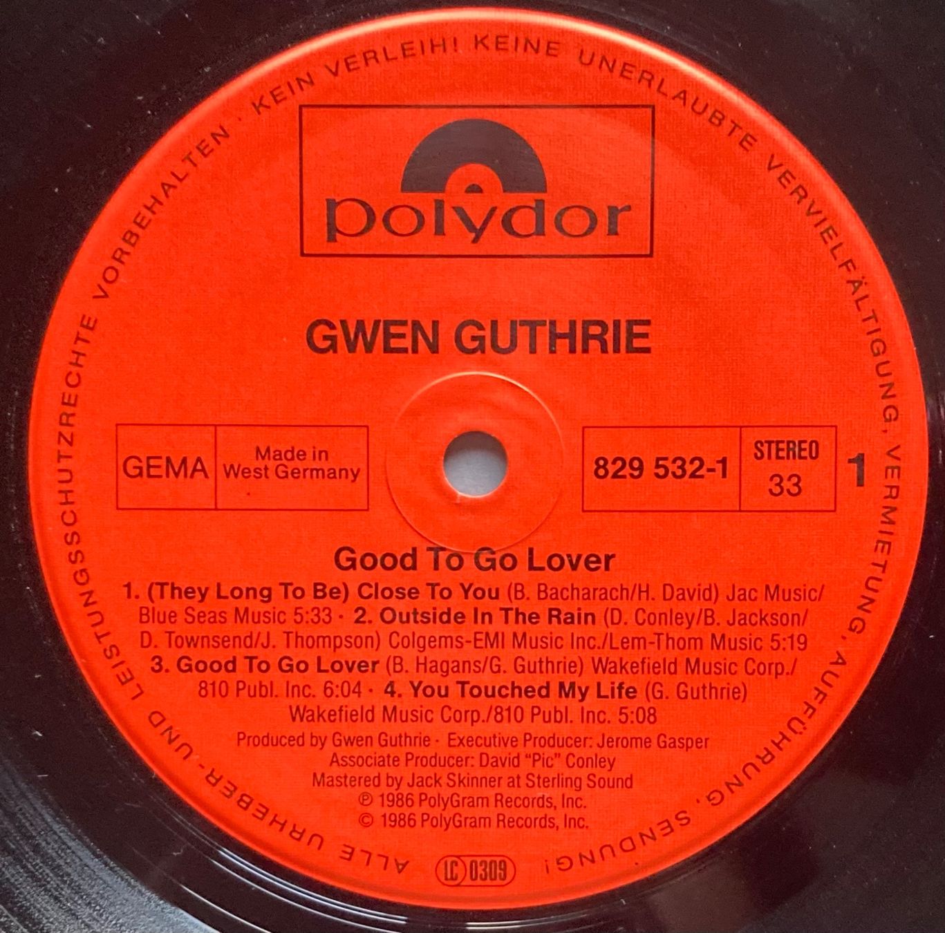 Schallplatten: GWEN GUTHRIE - GOOD TO GO LOVER – Gebraucht aus Poliez-Pittet von Newtown-Records 2