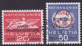 ONU SBK-Nr. 31-32 (Weltflüchtlingsjahr 1960) Ersttagsstempel