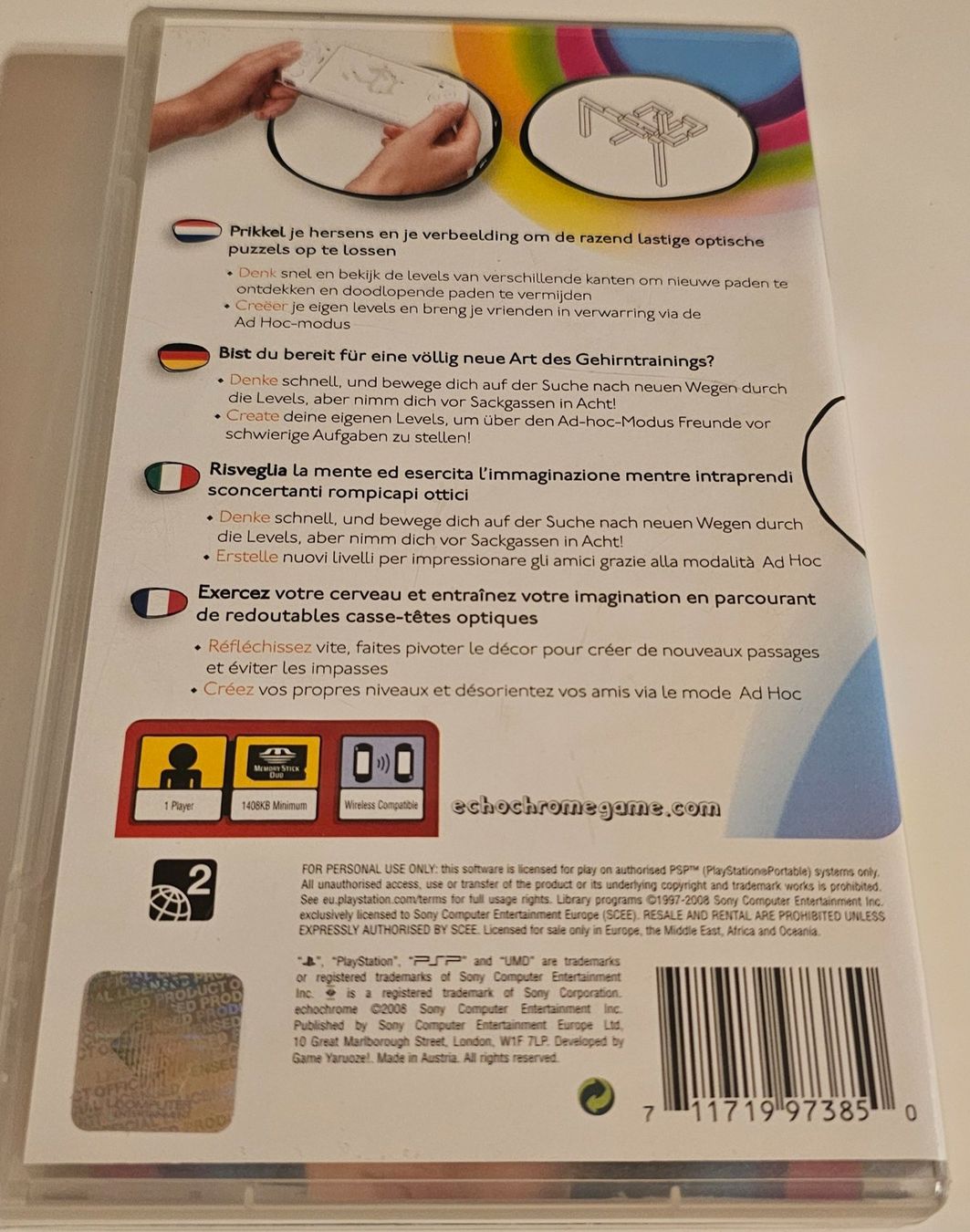 Sony Giochi: PSP Spiel - echochrome – Usato da La Garde venduto da The_Hammer76 1