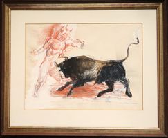 Ivan VALTCHEV (1944) Stier „Bull“ – Original-Gemälde