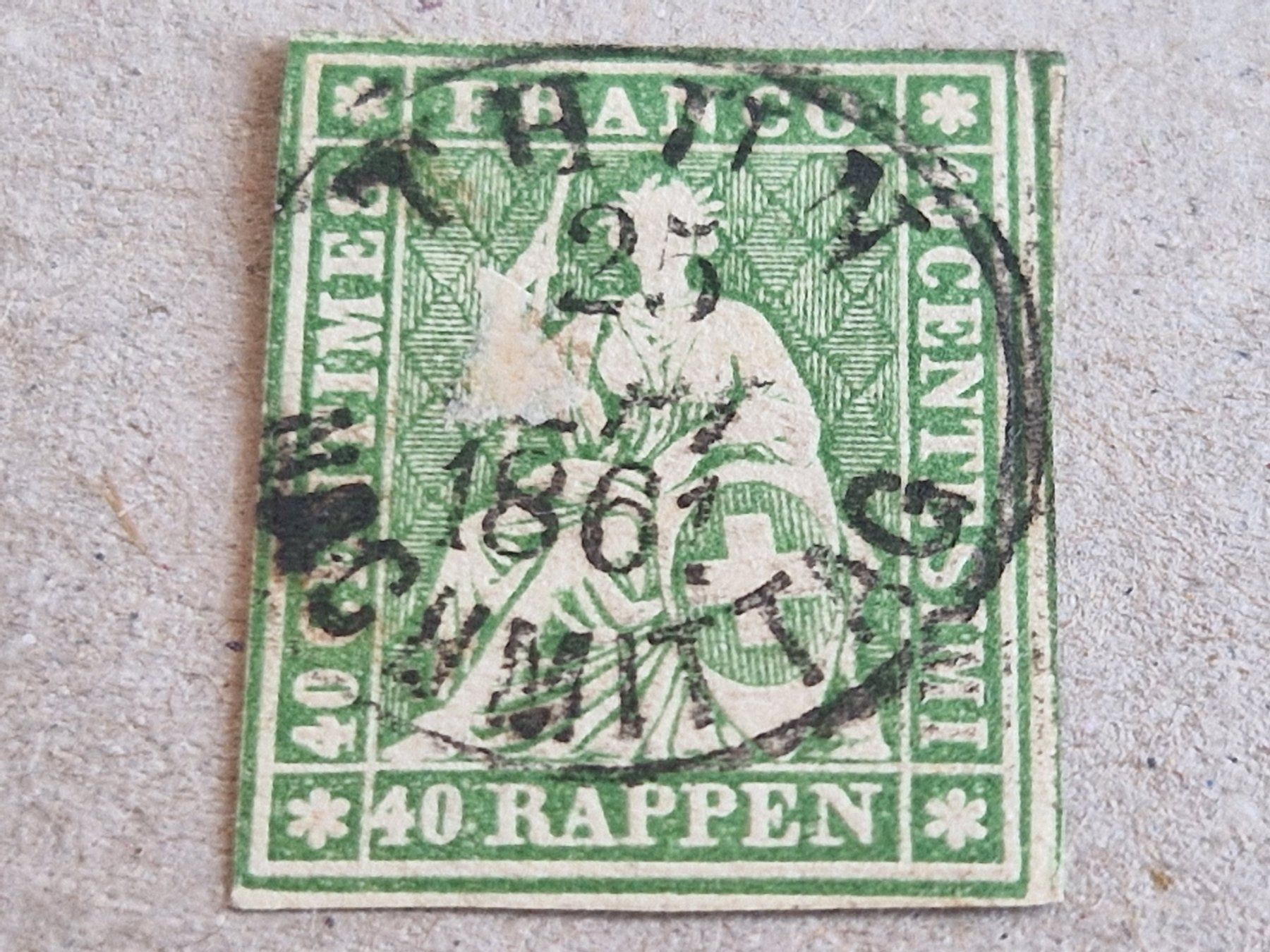 Tutti i francobolli: Strubel 26G, signiert, THUN, ab 1.- – Usato da Burgdorf venduto da Glossy01