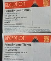 2 Stk AHV/IV Tickets Karl's Kühne 'Reception' SA 11.07