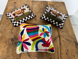 Set of 3 Vintage Needlepoint Pillows - Exquisite Craftsmansh