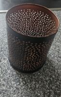 Windlicht Schwarz Kupfer Lochmuster Kerzenhalter