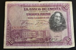 50 pesetas 1928, Velázquez, série C8
