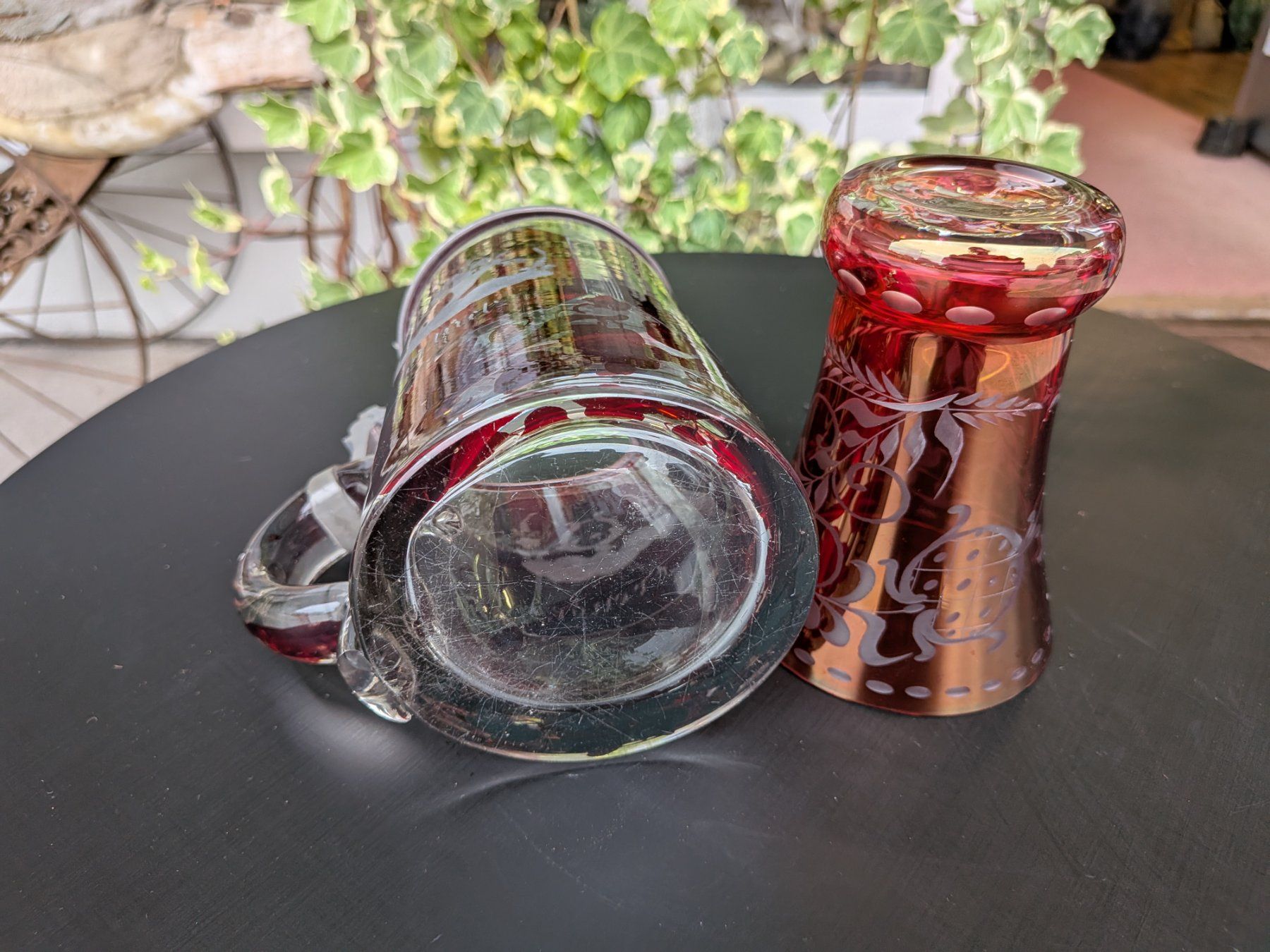 Verres: 2 antike Gläser rot – D'occasion à Emmen par Brockofsky 5