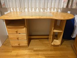 Massivholz Schreibtisch Kiefer 3 Schubladen regal