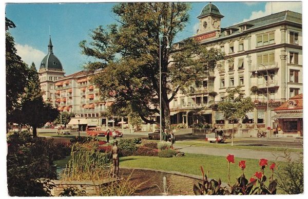 Ansichtskarten: Interlaken, Höheweg, gelaufen 1960 – Gebraucht aus Frauenfeld von POML