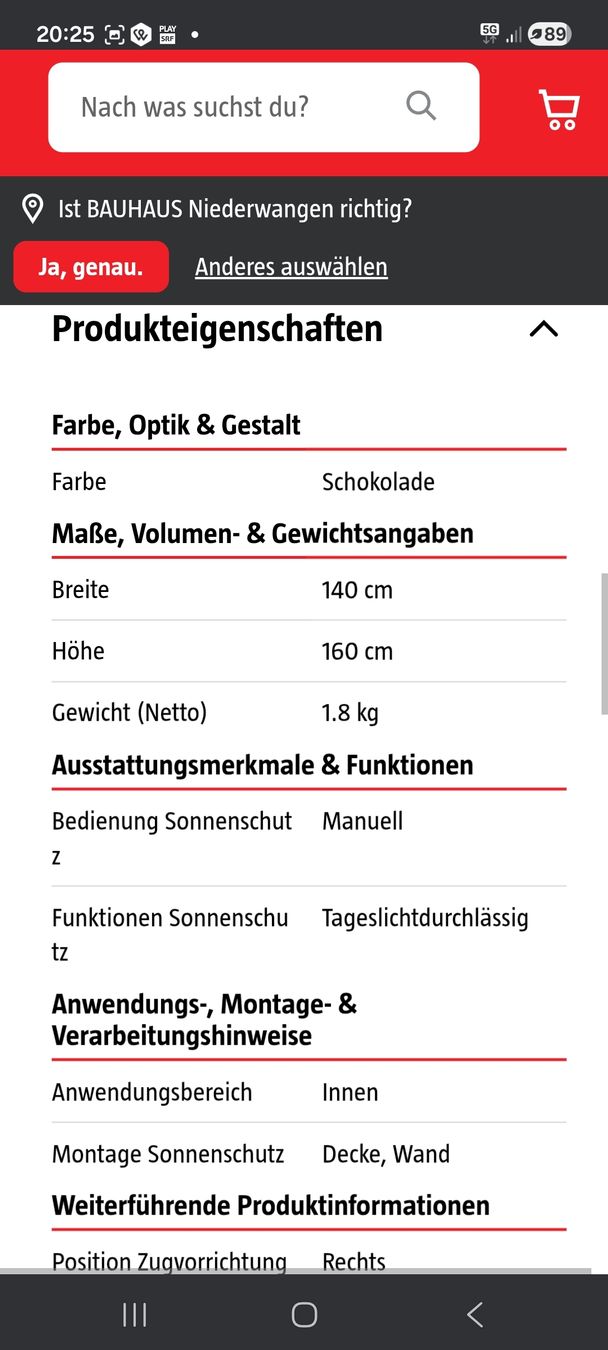 Markisen: Bambusrollo Schokobraun 140x160cm – Neu und originalverpackt aus Hendschiken von MikeMu 2