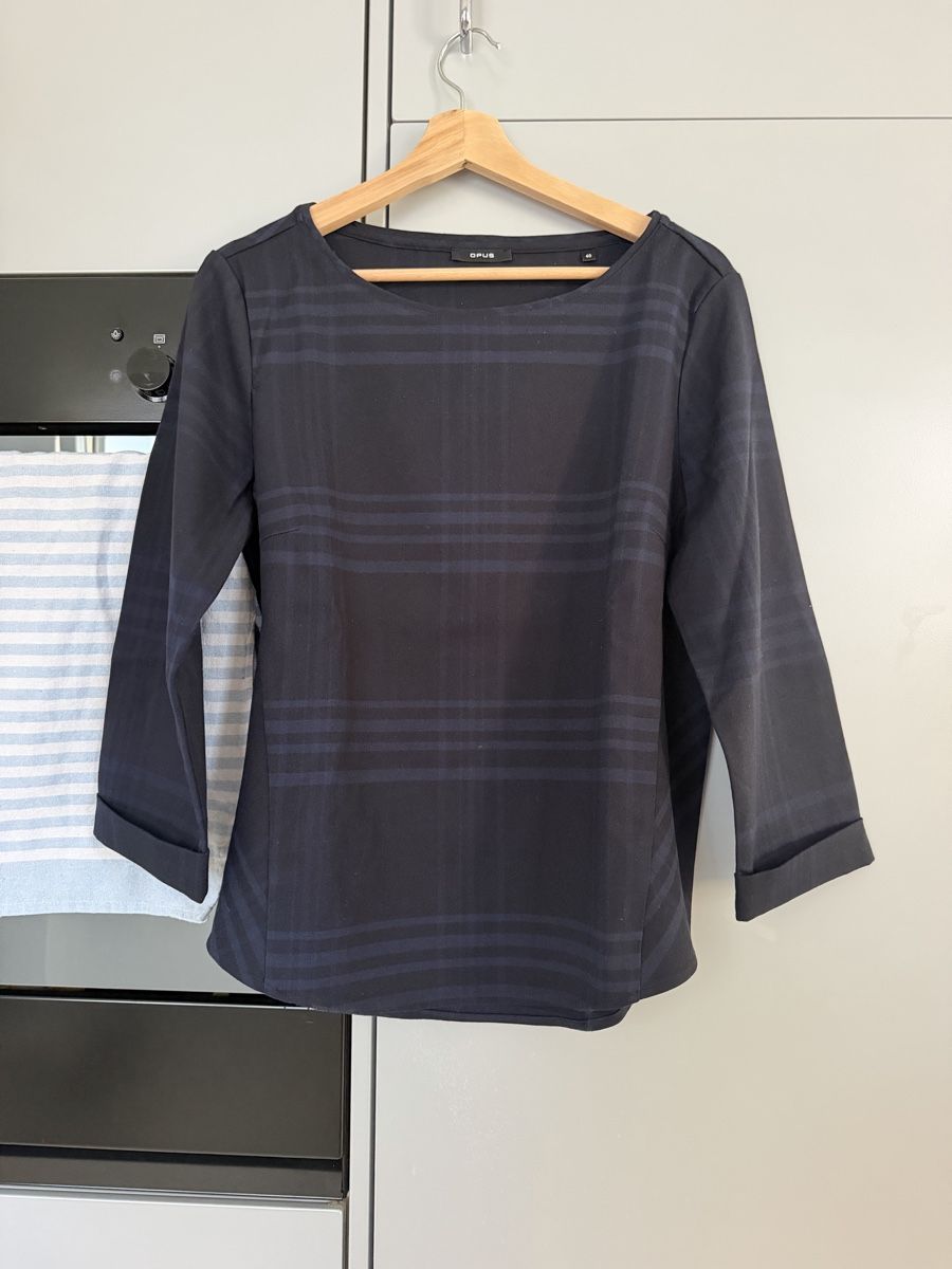 T-shirt: Opus Damen Sweatshirt blau kariert – Nuovo (secondo la descrizione) da Laupen BE venduto da Lisafurby 1
