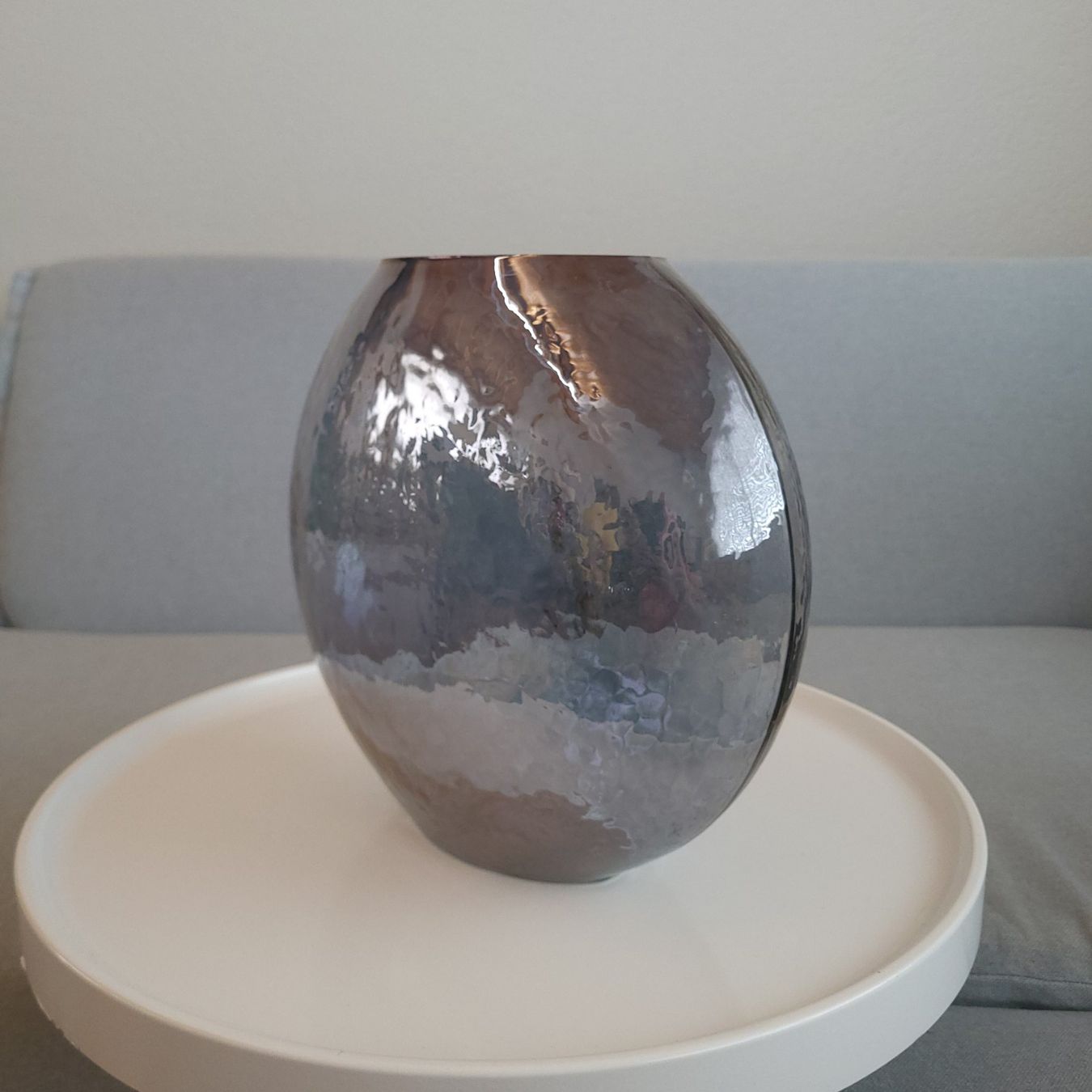 Vasi & Recipienti: Runde, gewölbte Vase aus Rauchglas – Usato da Savièse venduto da qm2710 2