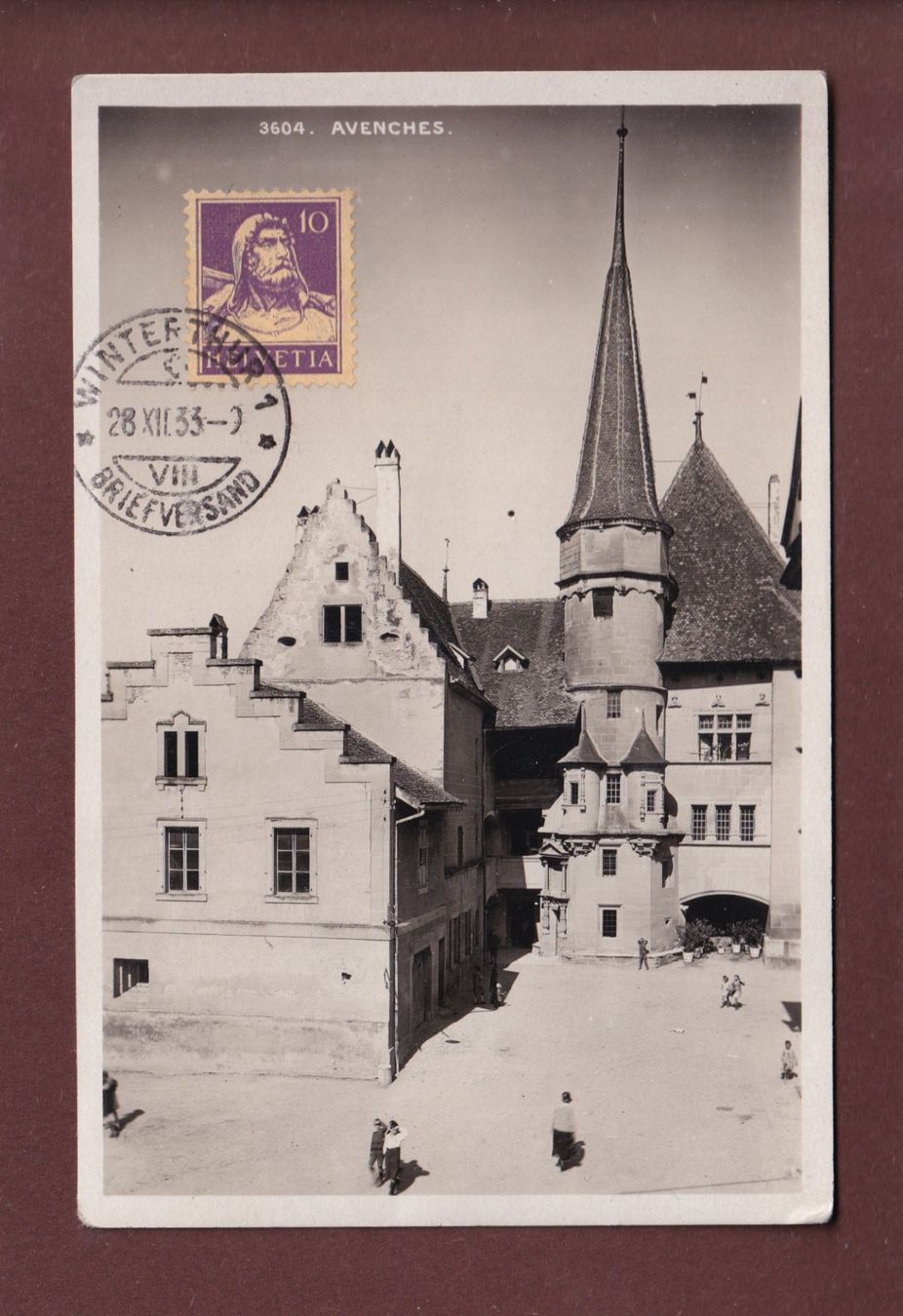 Cartoline postali: AVENCHES - Vue partielle - 1933 – Usato da Pully venduto da nicecards