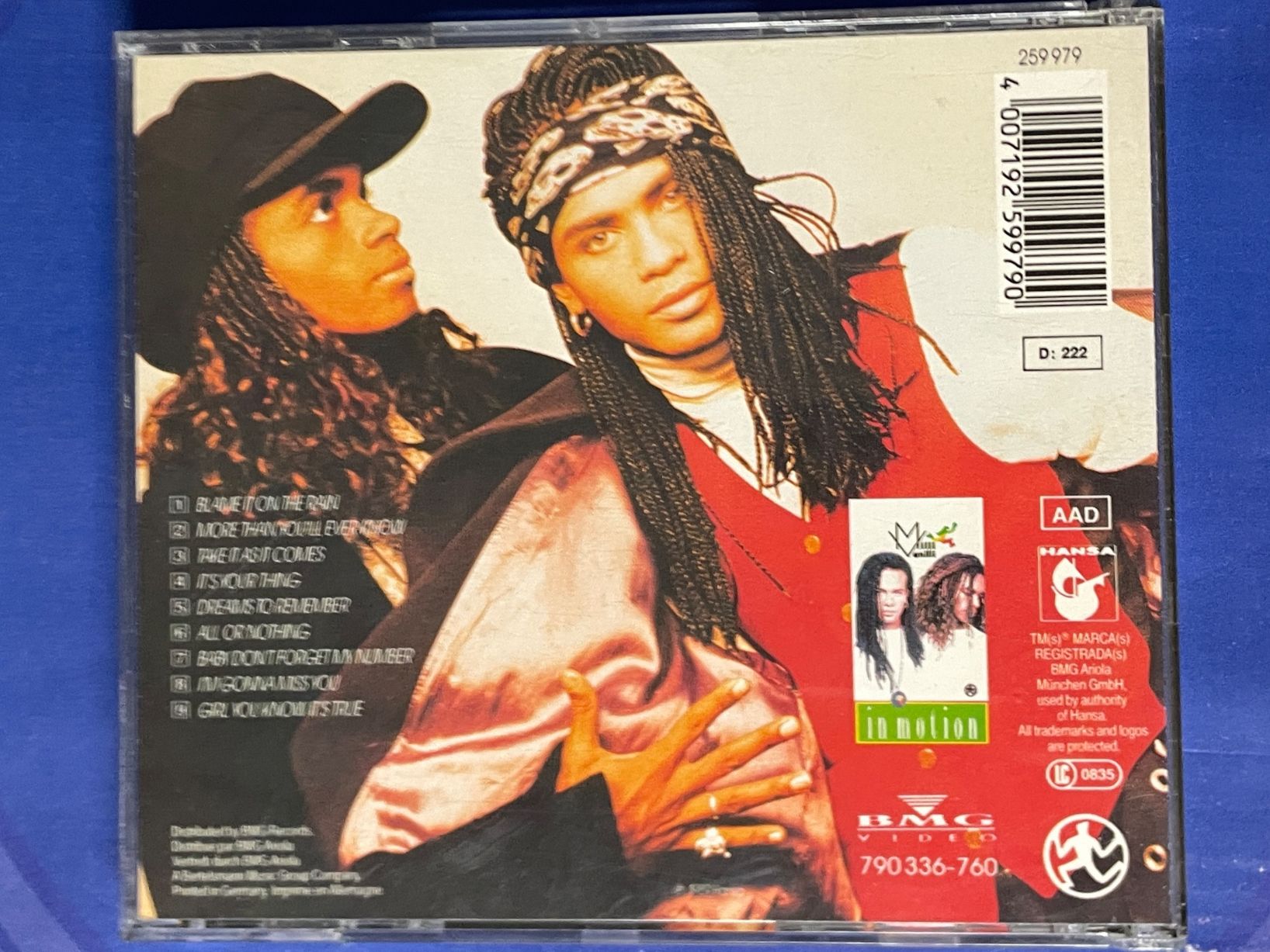 CDs: Milli Vanilli – Gebraucht aus Muri b. Bern von AdidasCollector 1