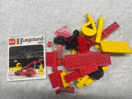 Sechs Lego  Baufahrzeuge zerlegt + Originalbauanleitungen