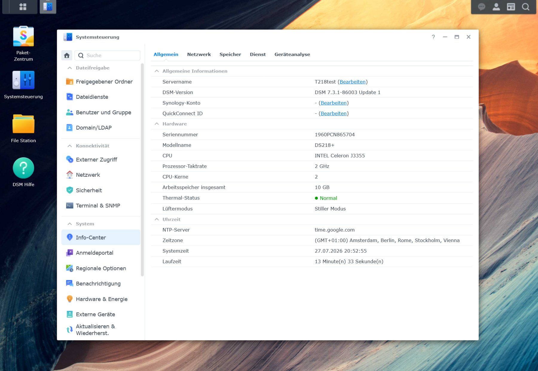 Synology Server: Synoloy DS218+ 10GB RAM ohne HD – Usato da Olten venduto da Triologyblue 3