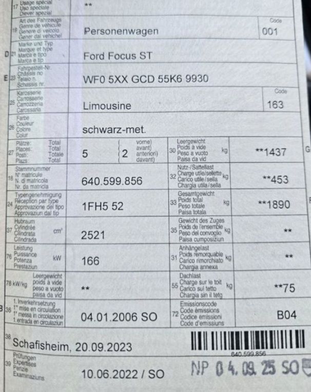 Ford Automobili: Ford Focus St Mk2  – Difettoso da Sternenberg venduto da cin_8jm6 2