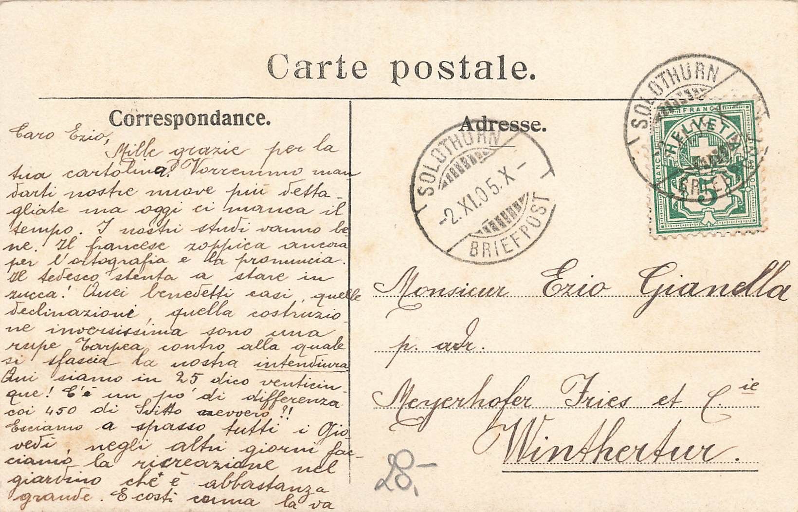 Cartoline postali: Solothurn SO Stadtansicht durch Torbogen – Usato da Biasca venduto da Blenio71 1