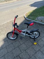 Kinderfahrrad Kidmax 12 Zoll mit Stützrädern roter Zustand