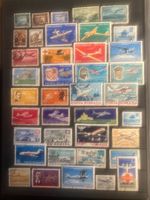 Rumänien Lot Briefmarken mit Flugzeugen gestempelt