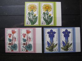 Berlin 1975 Alpenblumen 2er Paare **