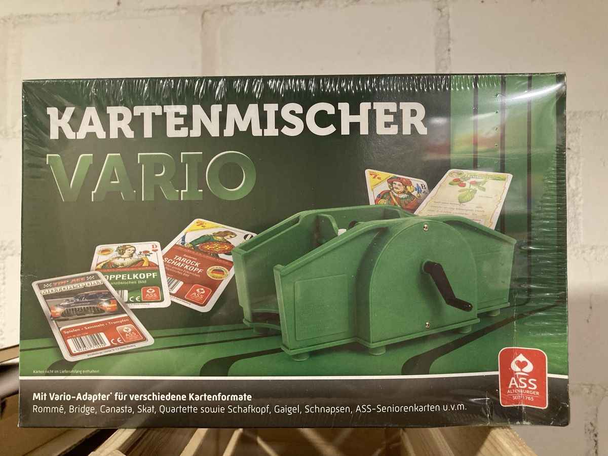 Giochi: Kartenmischer Vario (neu) – Nuovo e nell'imballaggio originale da Vordemwald venduto da Jerry328
