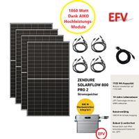 Balkonkraftwerk 4 x Solarpanel + Solarflow 800 Pro 2  1860W