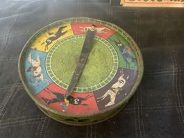 Altes Pferderennen Spiel Dose ca 80 Jahre alt