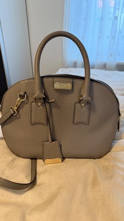 BURBERRY HANDTASCHE / UMHÄNGETASCHE GRAU-BEIGE