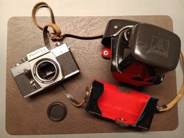 Praktica M42 35mm Film Camera, Original Case, Leather Strap
