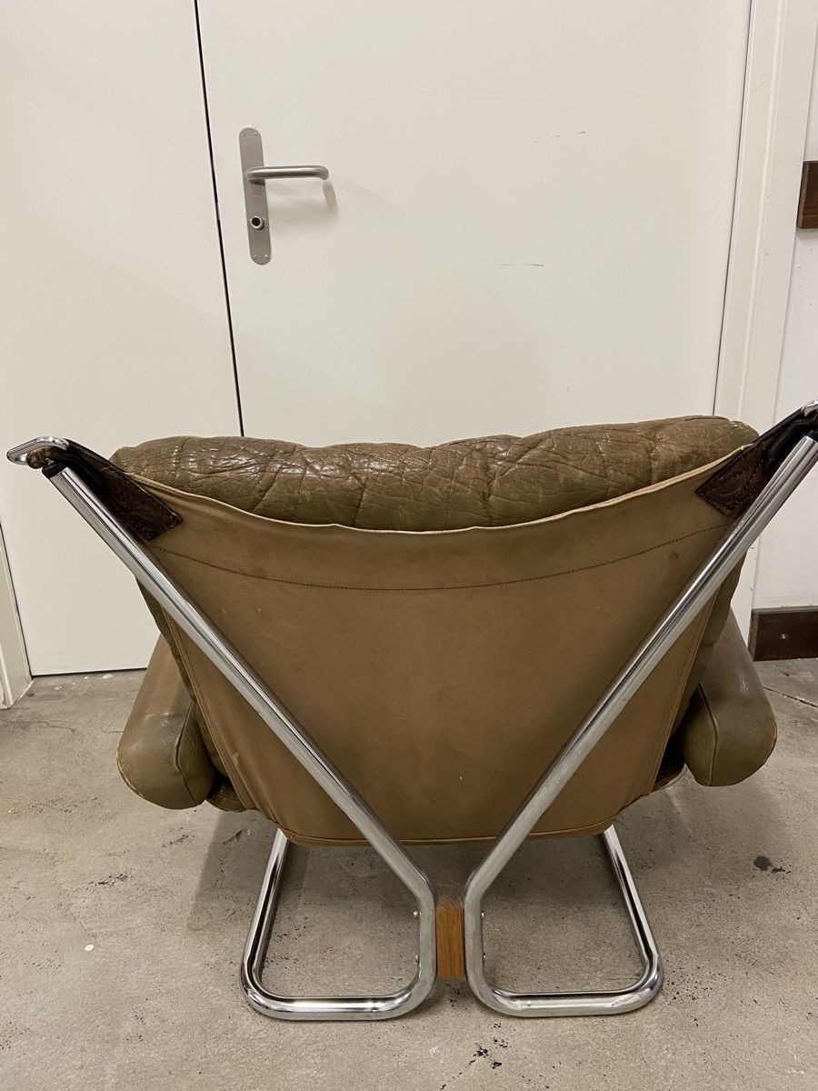 Poltrone: Harald Relling Ledersessel Vintage – Usato da Dietikon venduto da brocki-eyra 6