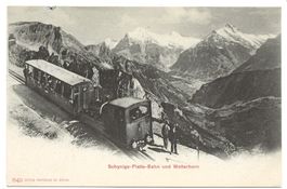 Schynige-Platte (BE) Dampfzug - Wetterhorn - um 1905