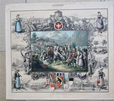 Bern und Westschweiz Schwingen Souvenirblatt