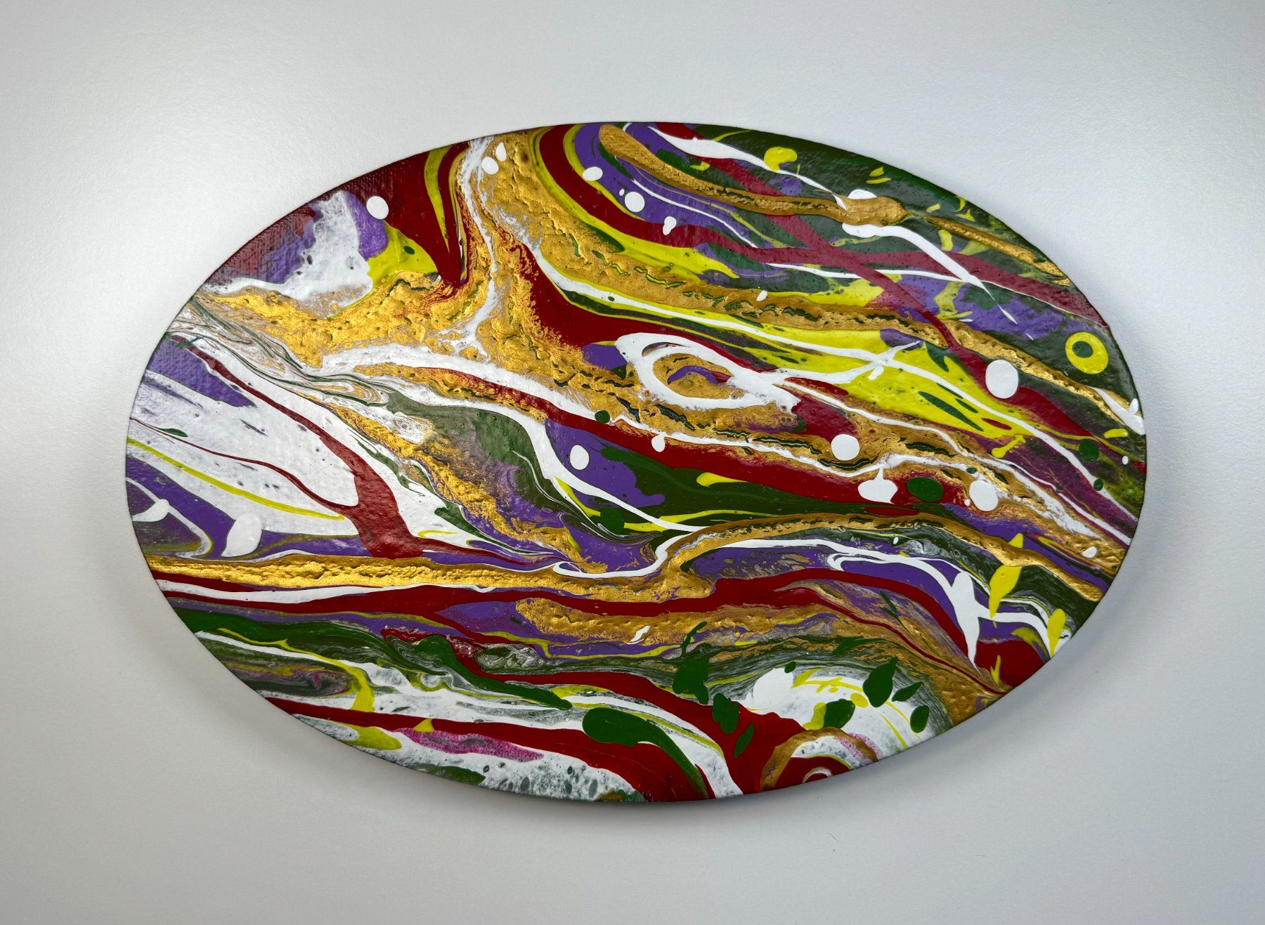 Dipinti: Acryl-Flüssigmalerei, Oval – Usato da Schlieren venduto da MayaSheng1983
